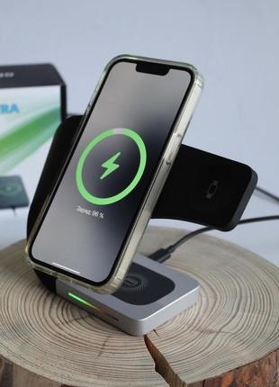 Беспроводная зарядная станция 3 в 1 magsafe