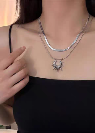 Чокер серебряный