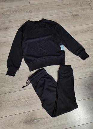 Lefties костюм комплект світшот кофта штани спортивний чорний жіночий лефтіс xs