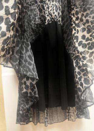 Леопардовое платье короткое платье4 фото