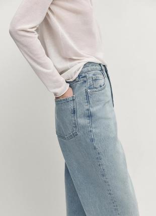 Широкие джинсы с завышенной талией5 фото