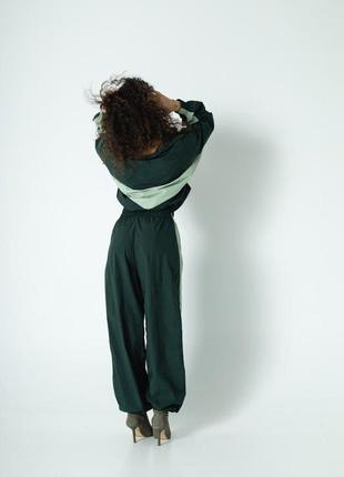 Стильний жіночий повсякденний зручний костюм у спортивному стилі для прогулянок відпочинку тканина плащівка жатка3 фото