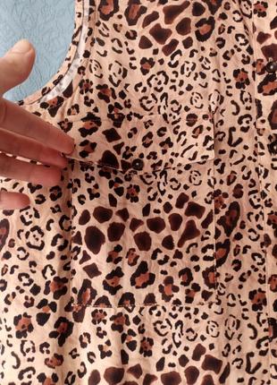 Блуза летняя вискозная в леопардовый принт tu 143 фото