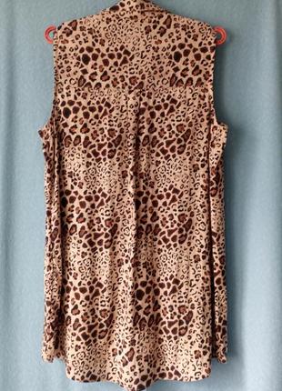 Блуза летняя вискозная в леопардовый принт tu 142 фото