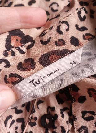 Блуза летняя вискозная в леопардовый принт tu 144 фото