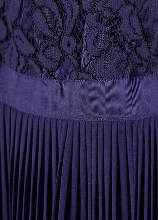 Длинное вечернее шифоновое платье макси в пол h&amp;m платье плиссе с кружевом2 фото