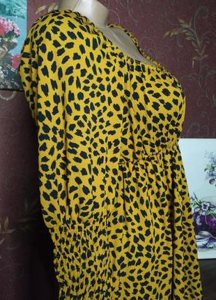 Коротка сукня з тваринним принтом з довгими рукавами від miss selfridge7 фото