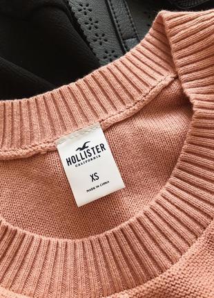 Розовый свитер джемпер с завязкой holister4 фото