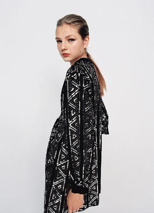 Zara оксамитове плаття в паєтки7 фото
