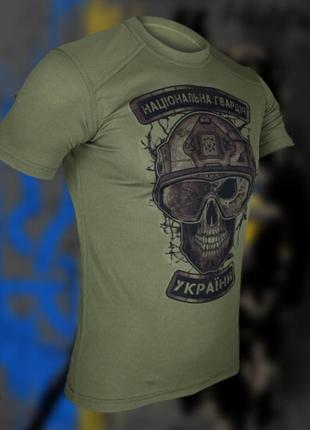 Тактическая футболка с принтом национальная гвардия украины, тактическая и форменная одежда, футболки и майки2 фото