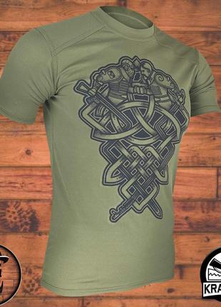Тактическая футболка с принтом “характерник”, мужские футболки и майки, тактическая и форменная одежда3 фото