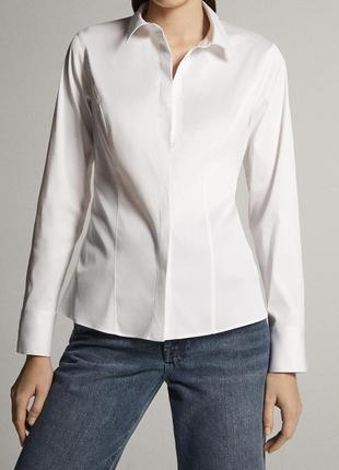 Белая рубашка massimo dutti р.s