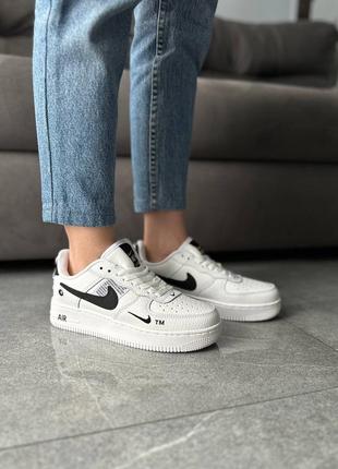 Кроссовки nike air force 1 white/black8 фото