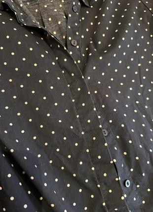 Сорочка в горох темно-синя2 фото