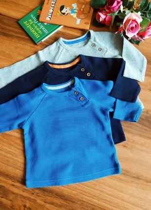 Комплект регланов, лонгслив для малыша marks &spenser на 3-6 мес.