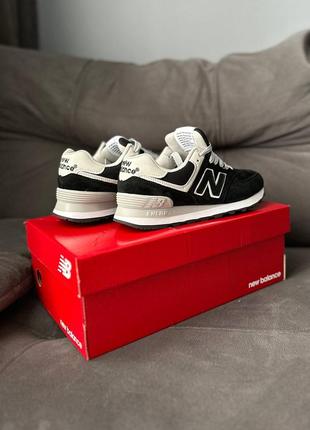 Кроссовки new balance 574 black/white5 фото