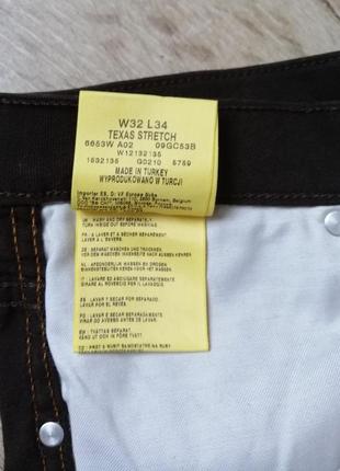 Джинси wrangler texas stretch 32\32 коричневі5 фото