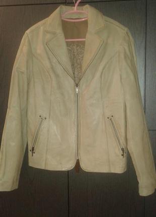 Мега крутая 100 % натуральная кожа деми куртка david moore  (германия), размер 38/m.1 фото
