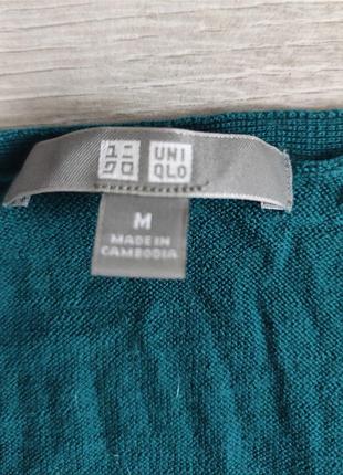 Брендовый женский пуловер из шерсти мериноса uni qlo размер m-s3 фото