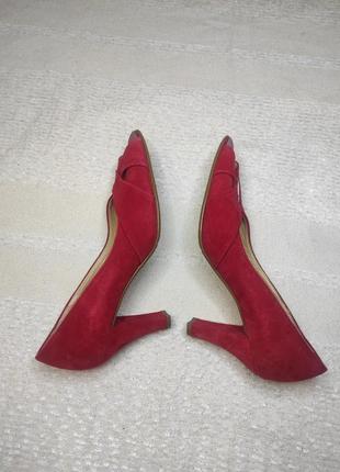 Туфли с открытым носком красные туфли с открытым носком5 фото