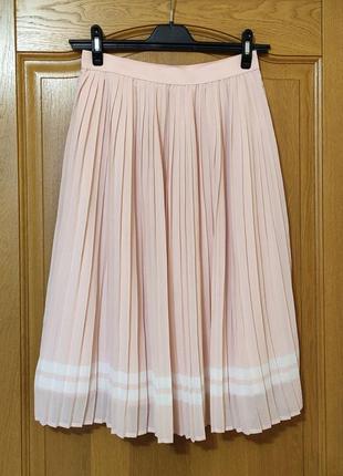 Плиссированная юбка only юбка плиссе легкая розовая юбка1 фото