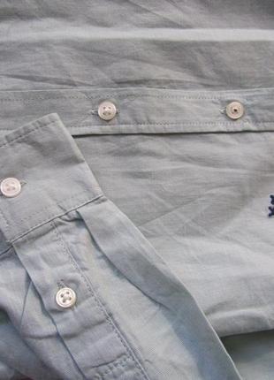 Рубашка сорочка из хлопковой ткани с отложным воротником с длинным рукавом h&m8 фото