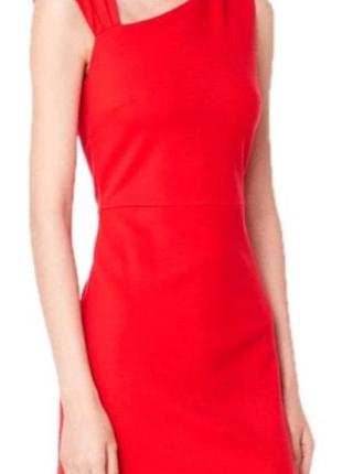 Платье женское стильное элегантное красное нарядное строгое1 фото