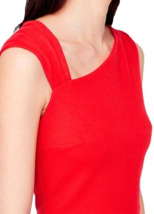 Платье женское стильное элегантное красное нарядное строгое3 фото