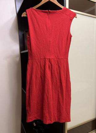 Платье женское стильное элегантное красное нарядное строгое7 фото