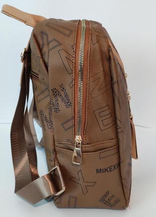 Рюкзак дівчина м'яка шкіра модний новий фасон міський рюкзак стильний2 фото