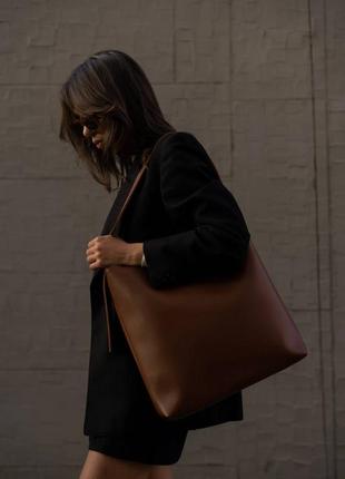 Женская сумка шоппер из кожи, большая, из искусственной кожи, из экокожи, на длинной ручке, квадратная, прямоугольная8 фото