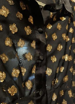 Платье zara с золотой нитью4 фото