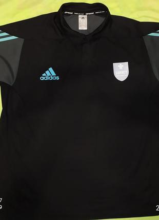 Чоловіча спортивна футболка поло джерсі — adidas — climacool — 2xl