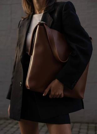 Женская сумка шоппер из кожи, большая, из искусственной кожи, из экокожи, на длинной ручке, квадратная, прямоугольная7 фото