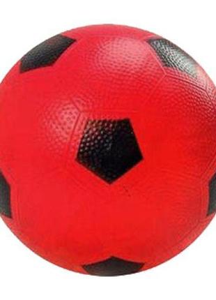 Мячик детский "футбол", резиновый (красный)