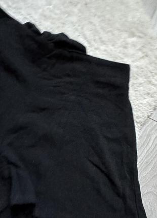 Шорты бермуды юбка черные с завязкой широкие3 фото