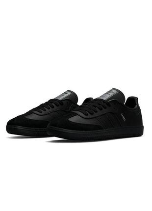 Чоловічі кеди adidas originals samba all black1 фото