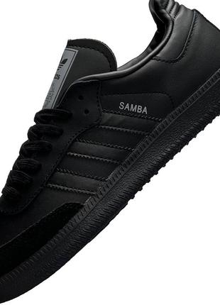 Чоловічі кеди adidas originals samba all black6 фото