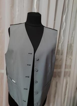 Жилет мужской черный серый костюм1 фото