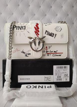 Женская кожаная сумка в стиле pinko!1 фото