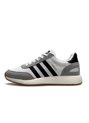 Женские кроссовки adidas originals iniki w gray black (адидас)