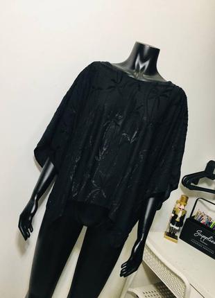 Чёрная оверсайз блуза готика винтаж studio borgelt xl арт. #27241 фото