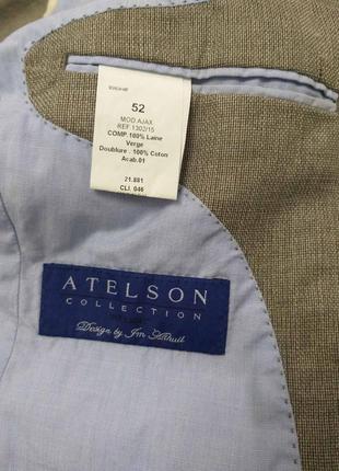 Мужской пиджак брендовый atelson paris из льна3 фото