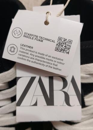 Стильные кожаные хайтопы р30 zara детские черные демисезонные весенние для мальчика девочки замшевые высокие кеды кроссовки сникерсы ботинки унисекс9 фото