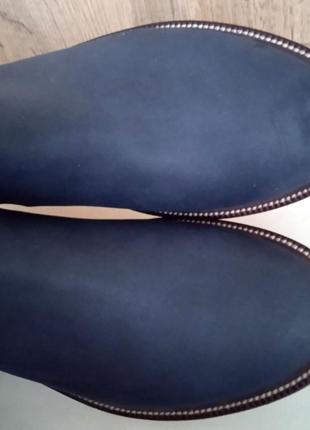 Новые непромокаемые деми ботинки, челси, прошитые ботинки синие, весна, р. 39-405 фото
