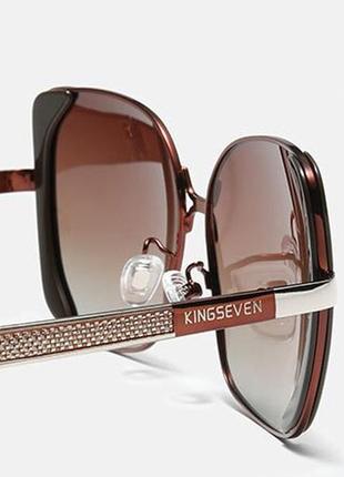 Женские поляризационные солнцезащитные очки kingseven n7011 brown код/артикул 1845 фото