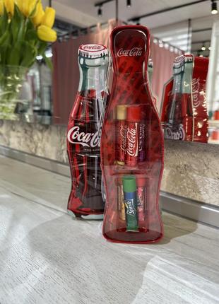 Набір для догляду за губами coca cola mix (бальзам для губ 6 штук в наборі)