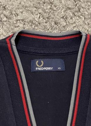 Кардиган чоловічий кофта на гудзиках оригінал від fred perry2 фото