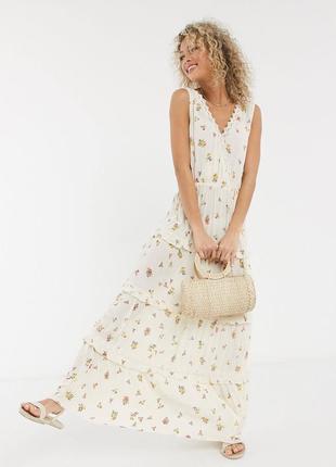 Платье сарафан в цветочек asos вискоза