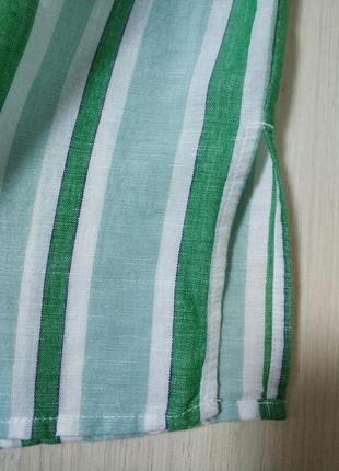 Marks &amp; spencer льняная блуза блузка топ кроп свободного кроя лен льняная лен коттон бренд marks &amp; spencer, р.189 фото